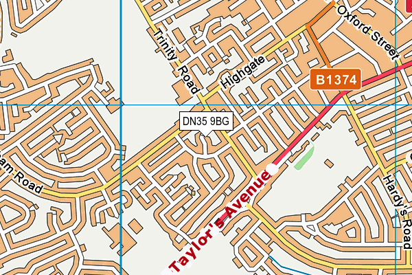 DN35 9BG map - OS VectorMap District (Ordnance Survey)