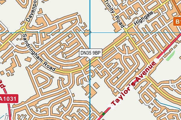 DN35 9BP map - OS VectorMap District (Ordnance Survey)