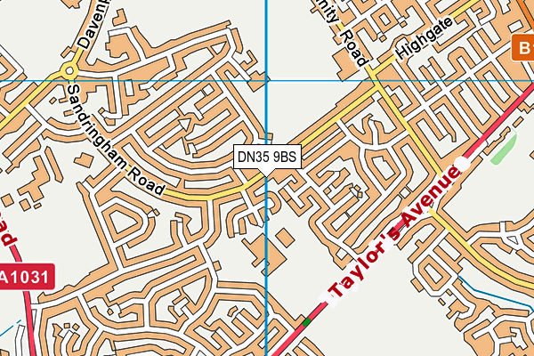 DN35 9BS map - OS VectorMap District (Ordnance Survey)