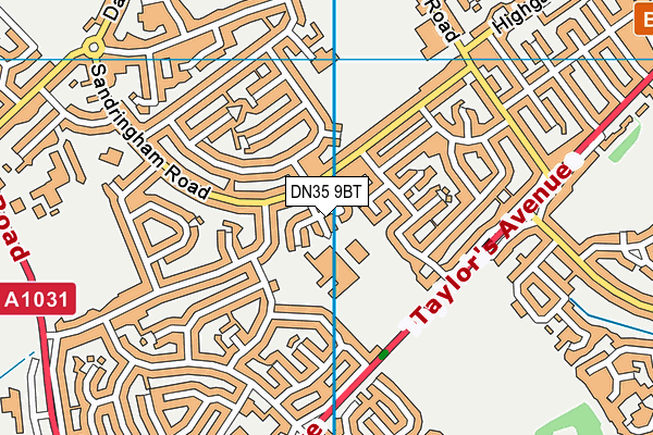 DN35 9BT map - OS VectorMap District (Ordnance Survey)