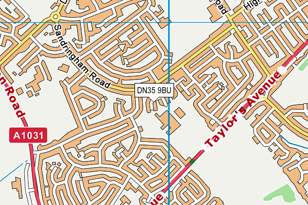 DN35 9BU map - OS VectorMap District (Ordnance Survey)