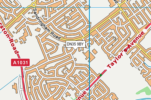 DN35 9BY map - OS VectorMap District (Ordnance Survey)