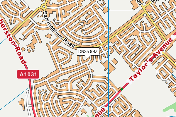 DN35 9BZ map - OS VectorMap District (Ordnance Survey)
