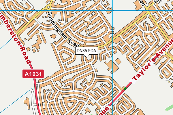 DN35 9DA map - OS VectorMap District (Ordnance Survey)