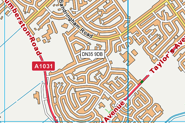 DN35 9DB map - OS VectorMap District (Ordnance Survey)