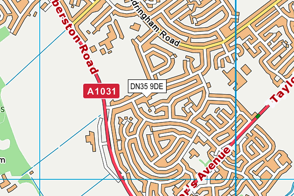 DN35 9DE map - OS VectorMap District (Ordnance Survey)