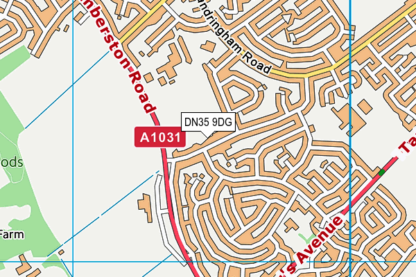 DN35 9DG map - OS VectorMap District (Ordnance Survey)