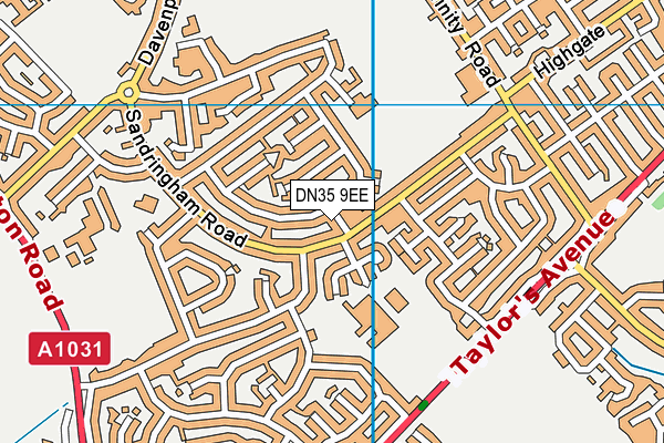 DN35 9EE map - OS VectorMap District (Ordnance Survey)