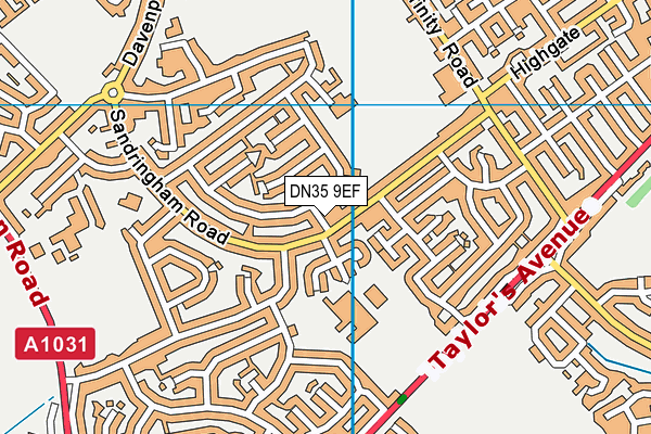 DN35 9EF map - OS VectorMap District (Ordnance Survey)