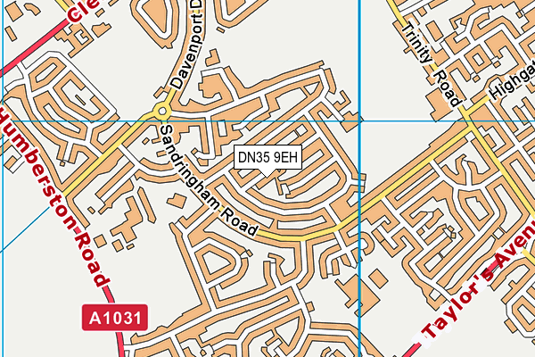 DN35 9EH map - OS VectorMap District (Ordnance Survey)