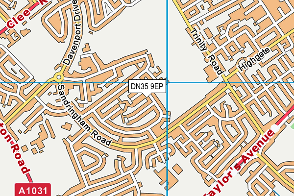 DN35 9EP map - OS VectorMap District (Ordnance Survey)
