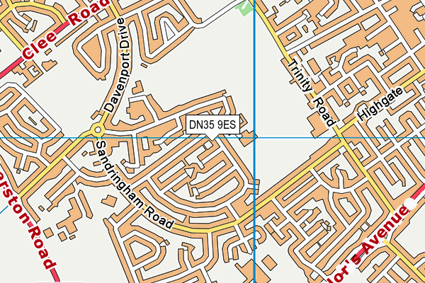 DN35 9ES map - OS VectorMap District (Ordnance Survey)