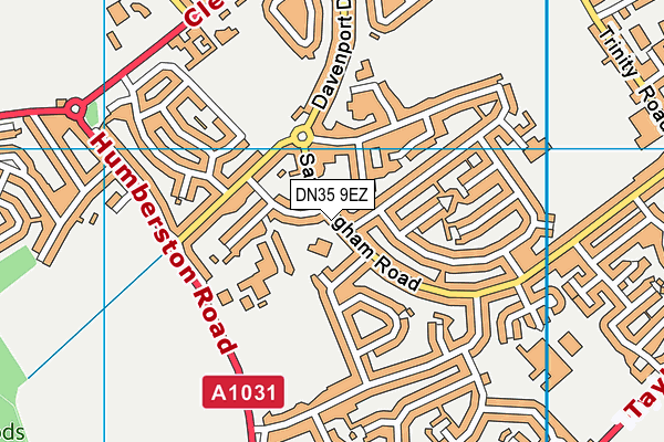 DN35 9EZ map - OS VectorMap District (Ordnance Survey)