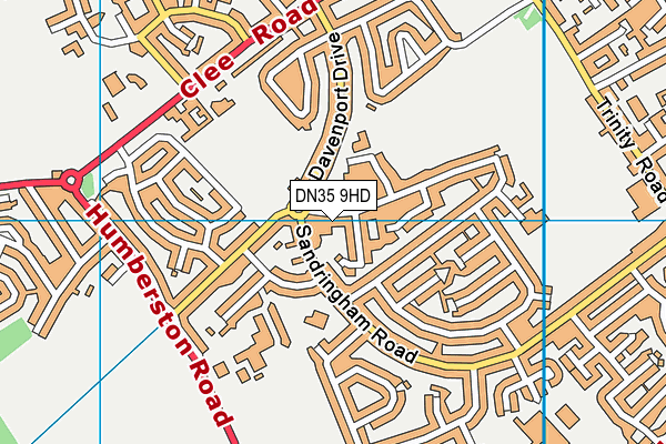 DN35 9HD map - OS VectorMap District (Ordnance Survey)