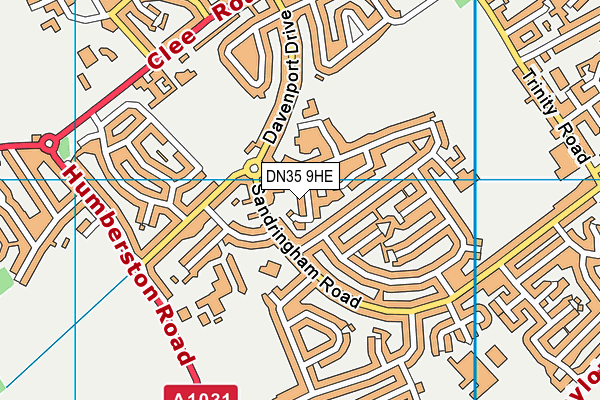 DN35 9HE map - OS VectorMap District (Ordnance Survey)