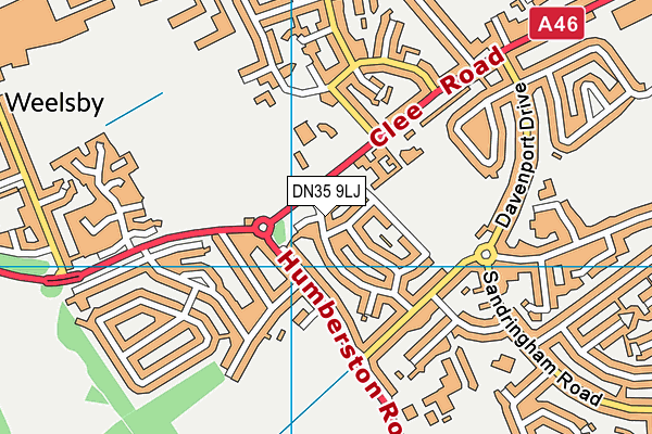 DN35 9LJ map - OS VectorMap District (Ordnance Survey)