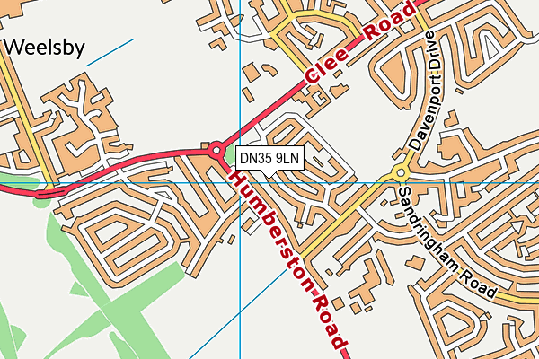 DN35 9LN map - OS VectorMap District (Ordnance Survey)