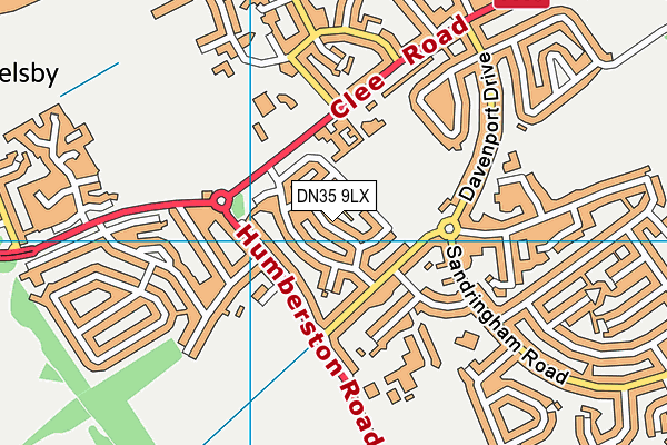 DN35 9LX map - OS VectorMap District (Ordnance Survey)