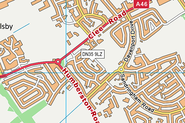 DN35 9LZ map - OS VectorMap District (Ordnance Survey)