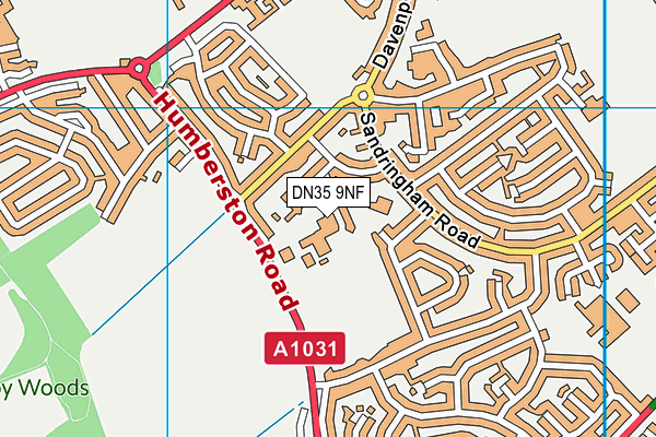 Beacon Academy map (DN35 9NF) - OS VectorMap District (Ordnance Survey)