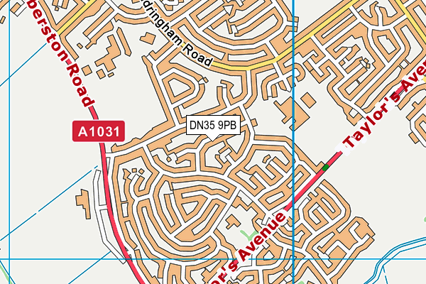 DN35 9PB map - OS VectorMap District (Ordnance Survey)
