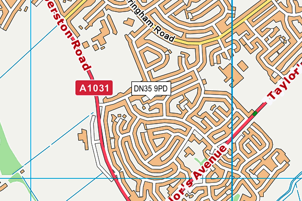DN35 9PD map - OS VectorMap District (Ordnance Survey)