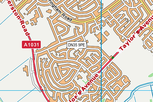 DN35 9PE map - OS VectorMap District (Ordnance Survey)