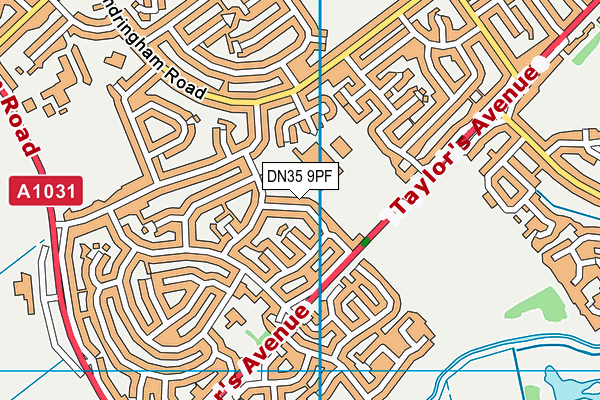 DN35 9PF map - OS VectorMap District (Ordnance Survey)