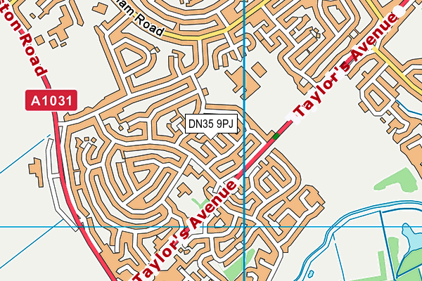 DN35 9PJ map - OS VectorMap District (Ordnance Survey)