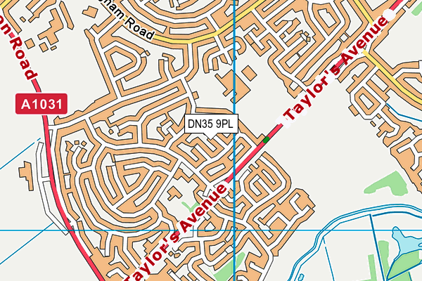 DN35 9PL map - OS VectorMap District (Ordnance Survey)