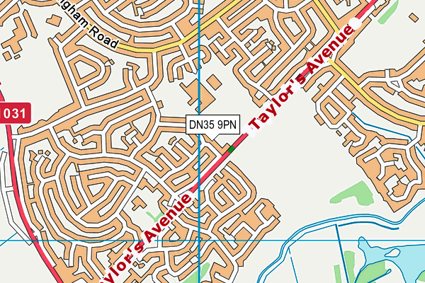 DN35 9PN map - OS VectorMap District (Ordnance Survey)