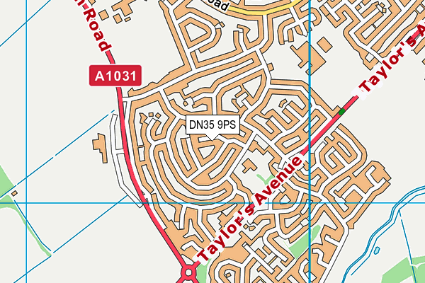 DN35 9PS map - OS VectorMap District (Ordnance Survey)