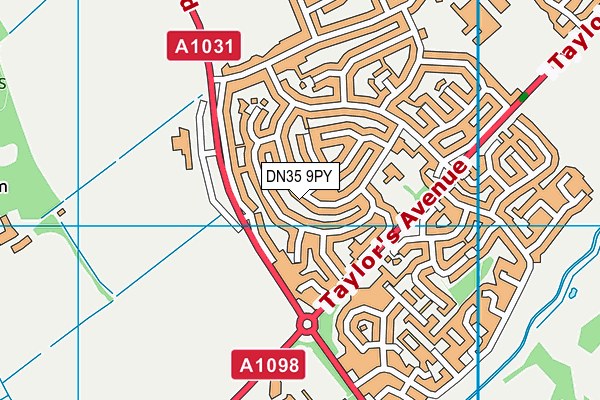 DN35 9PY map - OS VectorMap District (Ordnance Survey)