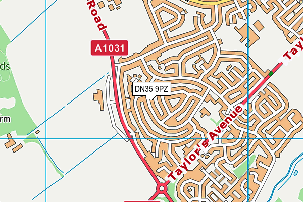 DN35 9PZ map - OS VectorMap District (Ordnance Survey)