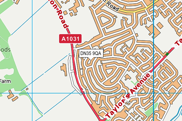DN35 9QA map - OS VectorMap District (Ordnance Survey)