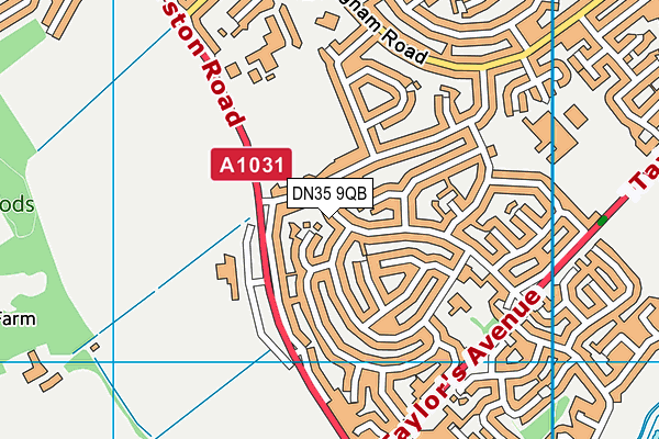 DN35 9QB map - OS VectorMap District (Ordnance Survey)