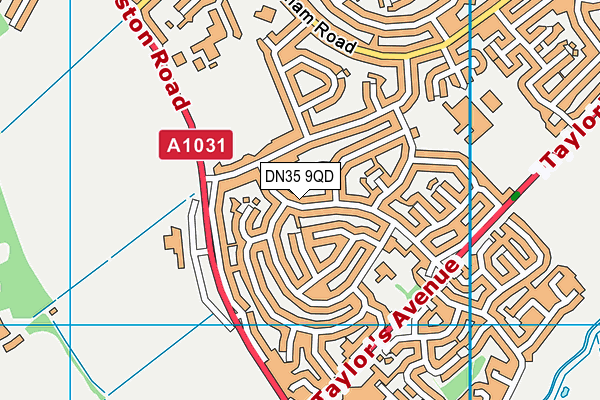 DN35 9QD map - OS VectorMap District (Ordnance Survey)