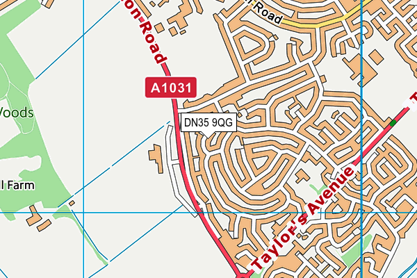 DN35 9QG map - OS VectorMap District (Ordnance Survey)