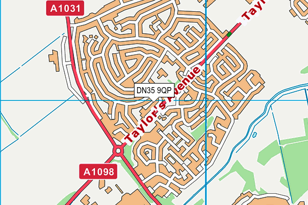 DN35 9QP map - OS VectorMap District (Ordnance Survey)