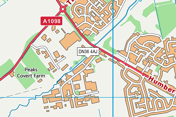 DN36 4AJ map - OS VectorMap District (Ordnance Survey)
