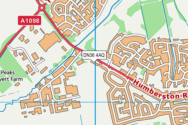 DN36 4AQ map - OS VectorMap District (Ordnance Survey)