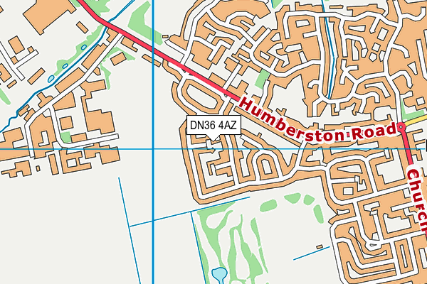 DN36 4AZ map - OS VectorMap District (Ordnance Survey)