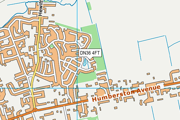 DN36 4FT map - OS VectorMap District (Ordnance Survey)