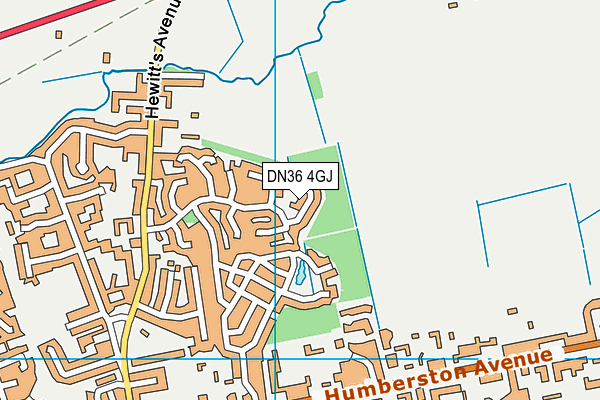 DN36 4GJ map - OS VectorMap District (Ordnance Survey)