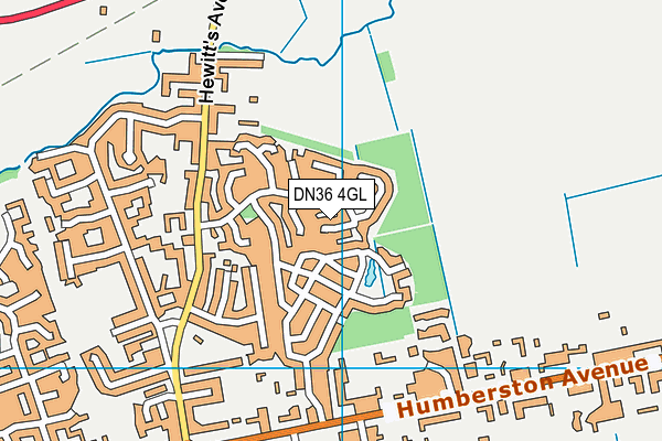 DN36 4GL map - OS VectorMap District (Ordnance Survey)