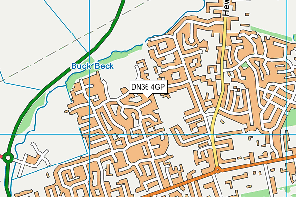 DN36 4GP map - OS VectorMap District (Ordnance Survey)