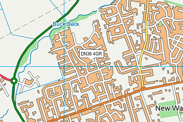 DN36 4GR map - OS VectorMap District (Ordnance Survey)