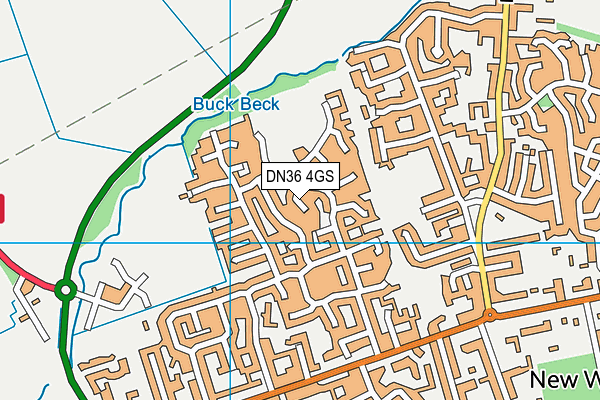 DN36 4GS map - OS VectorMap District (Ordnance Survey)