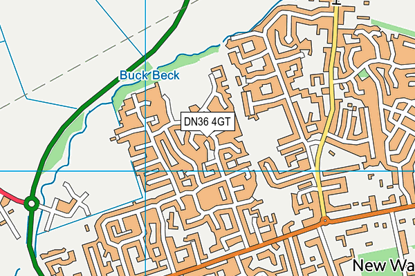 DN36 4GT map - OS VectorMap District (Ordnance Survey)