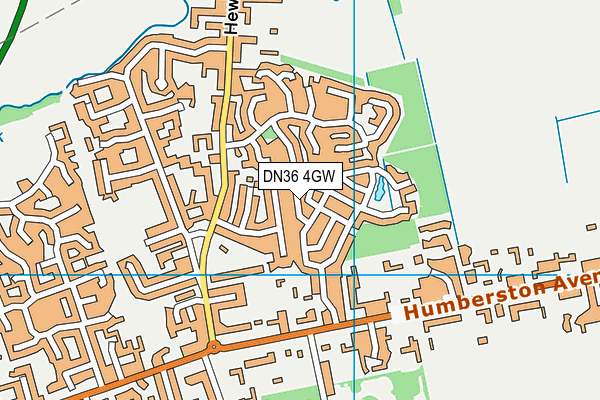 DN36 4GW map - OS VectorMap District (Ordnance Survey)